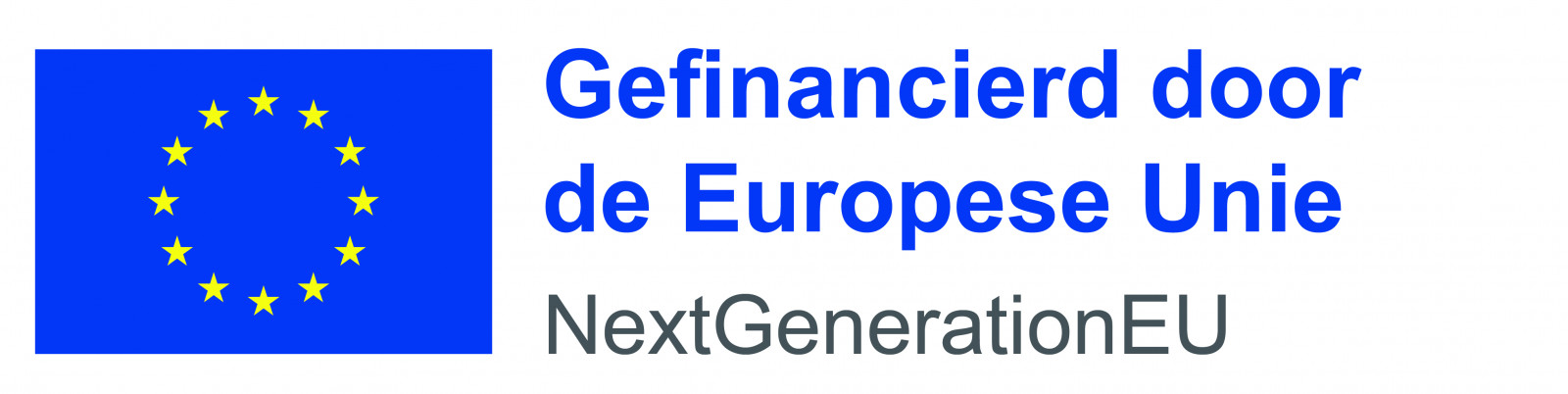 tekst 'Gefinancierd door de Europese Unie - Next generationEU'
